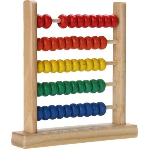 Baby Toy Wooden Abacus Colorful Small Number Counting Calculating Beads Kids Math Learning Early Educational Toy Wooden Math Toy