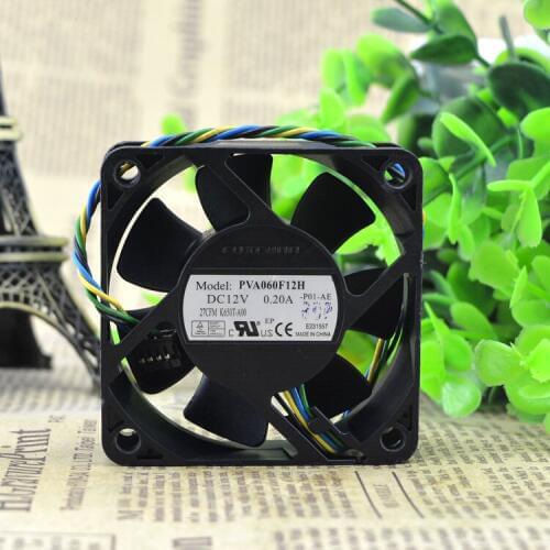 FOR Foxconn 6020 6CM Hydraulic Phosphor Copper 12V0.20A Four-wire PWM Speed Control Fan PVA060F12H
