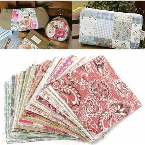 Cotton Fabric Sewing Floral Patchwork Bundle Scraps 50x Crafts Quilting 10X10cm