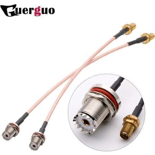 Customized RP SMA Female Jack nut pigtail cable RG316 RF Cable UHF Female nut SO239 Switch 100PCS