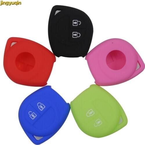 Jingyuqin 2 Button Remote Silicone Car Key Case Fob Protect Cover for Mazda Suzuki SX4 Swift Vitara Car Styling