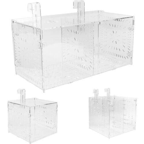 Aquarium Isolation Box Fish Tank Small Fry Breeding Box Transparent Acrylic Single Grid Double Grid Aquarium Supplies