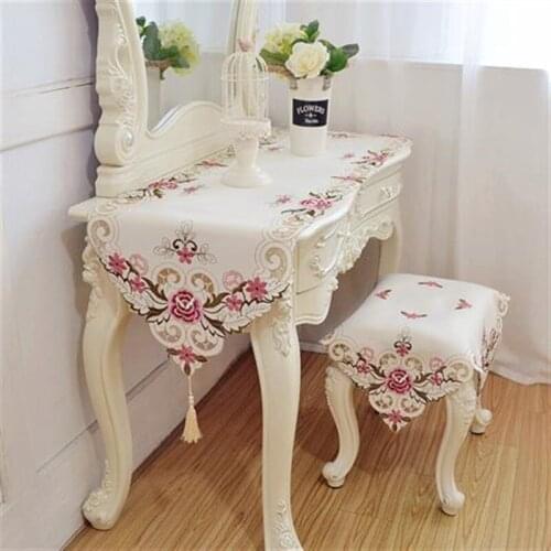 Beautiful high-end European style dressing table cloth dust cover towel fabric bedroom dressing table tablecloth