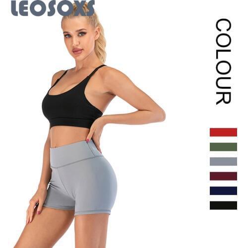 LEOSOXS New Yoga Shorts For Women 2020 High Waist Sports Running Tight Pants Outdoor Running Fitness Yoga Shorts