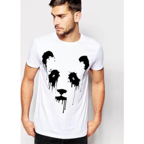 Summer panda printed T shirt Funny loose fashion short sleeve T shirts Hip Hop streetwear Tshirt