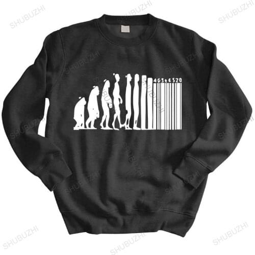 Men sweatshirt spring shubuzhi Retro hoodies Human Evolution Banksy Mankind Monkey Barcode Capitalism Anarchy men shubuzhi hoody