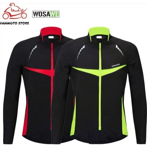 WOSAWE Men Windproof Moto Cycling Jackets Winter & Autumn Waterproof Cycling Clothing Wind Coat MTB Mountain Road Bike Jersey