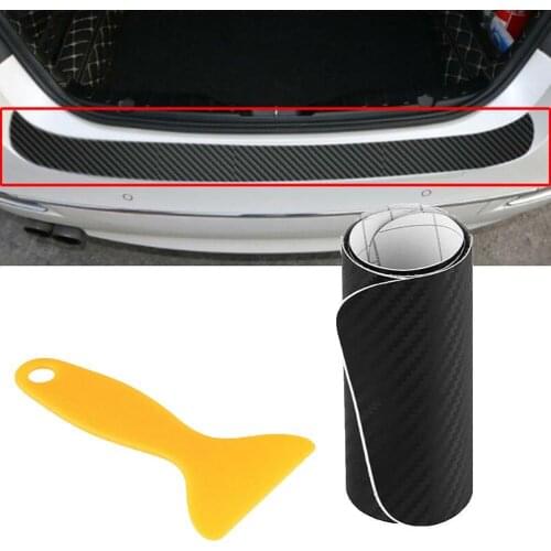 Carbon Fiber Car Rear Bumper Protector Anti-Scratch Trim Sticker for Golf 6