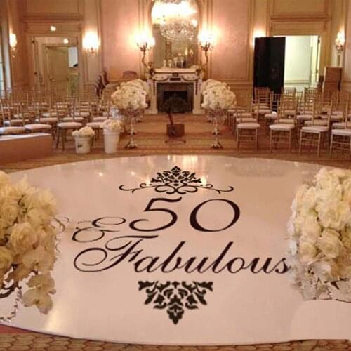 Makeyes Birthday Custom Names Floor Decals Dancing Floor Stickers Birthday Party Decoration Personalized Names Hall Wedding Q277