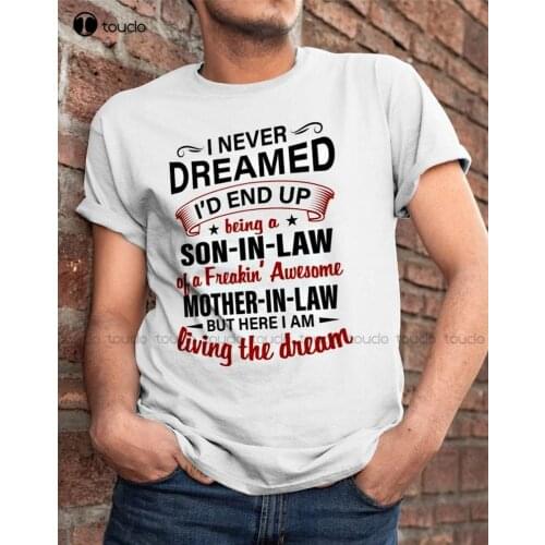 New I Am A Son-In-Law Of A Freakin Awesome Mother-In-Law T-Shirt Family Members Gift Special Tee Funny Gift Mens Swim Shirt