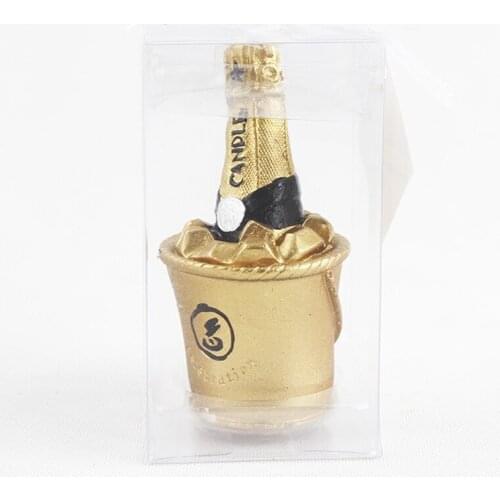 Beer Bottle Cake Decoration Candle Champagne Beer Bucket Birthday Candle Golden Candle for Fondant Cake Topper Wedding Party