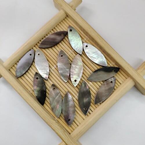 Natural Freshwater Shell Bead Pendant Horse Eye Shape Necklace Bracelet Pendant Earring Handmade Jewelry Accessories 8x20mm