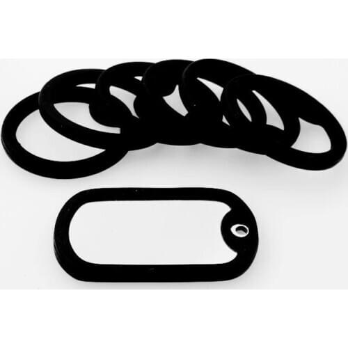 Rubber Black Circle Silencer Dogtags Silencer DIY Jewelry Accessories Fit For 28mm*49mm Dog Tags
