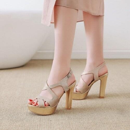IPPEUM Luxury Shoes Women Designers Fashion Summer New Peep Toe Sandals High Heels Platform Shoes Sandale Femme Zapatos de mujer