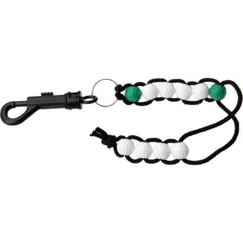 Golf Bead Score Counter Nylon Braid Stroke Counter With Plastic Golf Ball Beads Golf Stroke Putt Ball Bead Score Scoring Counter