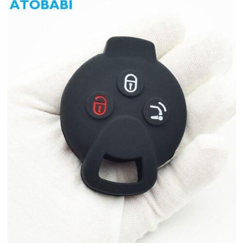 ATOBABI Silicone Car Key Cases For Mercedes Benz Smart Fortwo 2007 2008 2009 2010 2011 2012 2013 Remote Control Protector Cover
