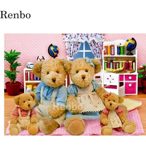 Rhinestone painting Full square Diamonds painting teddy bear sticker DIY Cartoon diamond art 5d mosaic full embroidery round