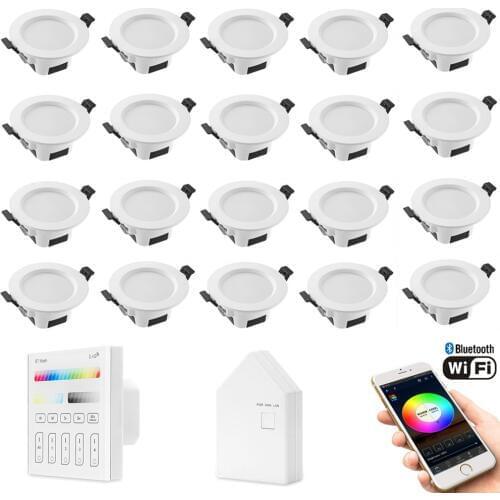 20X RGB Warm Cool White 3 in 1 LED Ceiling Lamp Down Light WIFI / Bluetooth Mesh /Touch Panel/APP/Voice Controller Timer Dimmer