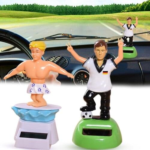 Car Interior Decoration Innovative Car Ornament Solar Powered Athletes Series Dancing Shaking Head Mini Cartoon Doll Car Goods