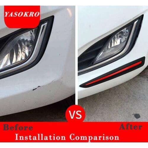 YASOKRO 2Pcs Car Auto Bumper Protector Corner Guard Anti-Scratch Strips Auto Body Protector Moldings Car Sticker