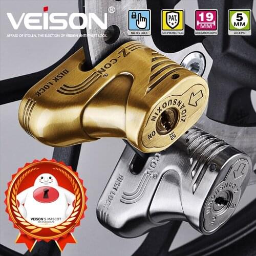 VEISON Motorcycle Bike Bicycle Disc Brake Lock Padlock for Vespa PIAGGIO Peugeot BMW Honda Yamaha Suzuki Kawasaki Benelli KTM