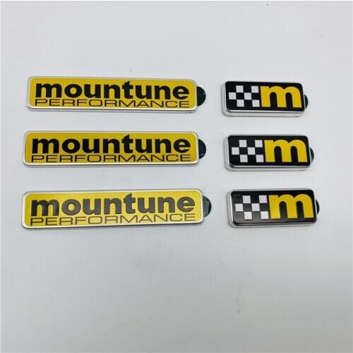 Yellow M Badge Emblem Label Bar for Ford Fiesta Mountune Performance Flag Logo Car Styling Refitting ST Upgrade Trunk Sticker