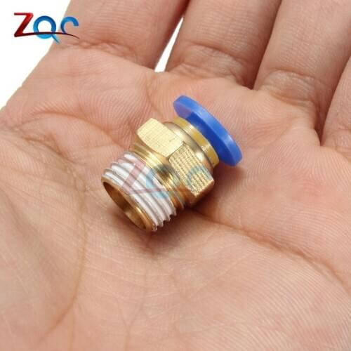 1 Piece 1/4" BSP Male to 6mm Straight Push In Fitting Pneumatic Connector Adapter