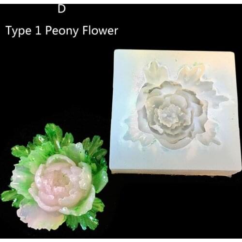 10 Styles 3D Flower Silicone Mold Resin Camellia Peony Daisy Lotus Flower Pendant Jewlery Making Tools Epoxy Resin Molds