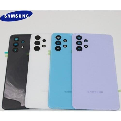 100% Original Samsung A32 5G A325 A325F Back Battery Cover Rear Door Housing Panel Replacement Part With Camera Glass Lens +Logo
