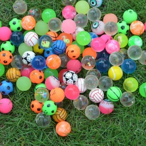 100pcs/set Bouncy Solid Rubber Balls Pinata Loot Party Colorful Bag Fillers Wedding Kids Jet Kids' Toys And Gifts Outdoor Game