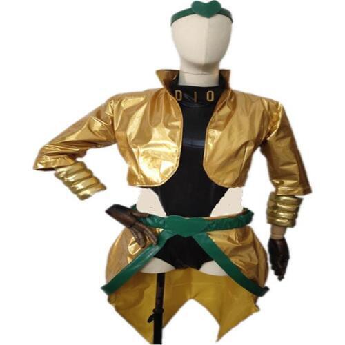 2020 Customized JoJos Bizarre Adventure movie Dio Brando Cosplay Costume yellow gold costume Female Version