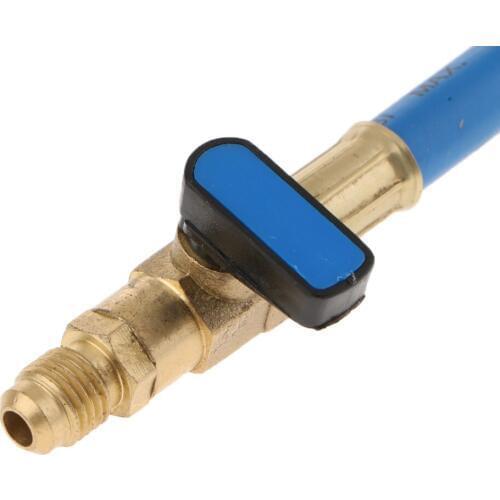 3 Pieces A/C HVAC R134A R410A R22 R12 Short Charging Hoses with Ball Valves
