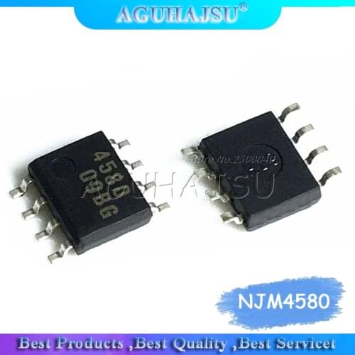 5pcs/lot NJM4580M NJM4580 4580 SOP-8 IC dual op amp noiseless audio amplifier IC chip New Original