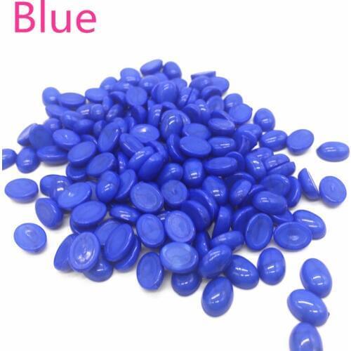 50pcs/lot Size 6x8mm Blue Acrylic Half oval Imation Pearls Beads Flatback Nail Art Decorate Diy