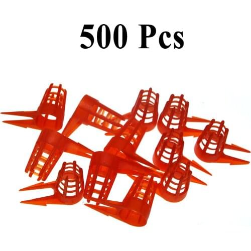 500PCS Wholesale Beekeeping Bee Queen Cage Protective Cover Larva Rearing Plastic Honeycomb Cages Cell Protection Cap Supplies