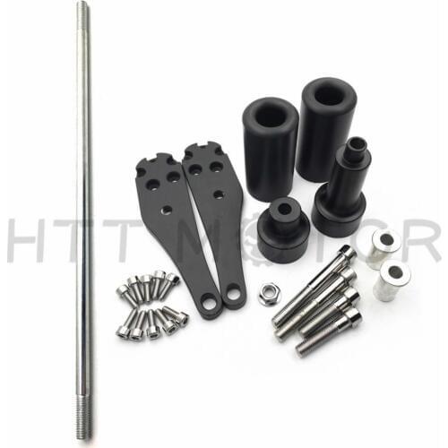 Aftermarket Free shipping motorcycle parts No Cut Frame Slider Protector For Kawasak 2006 2007 ZX10R ZX-10R ZX 10R Black