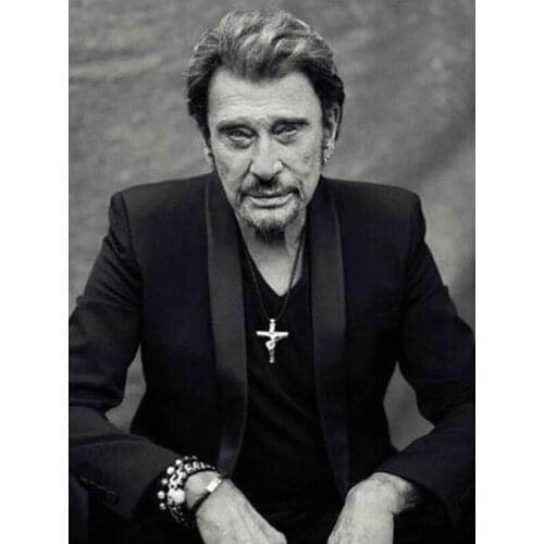 5d Diy Diamond Painting Full Square/round Johnny Hallyday Portrait France Singer Diamond Mosaic 3d Diamond Embroidery