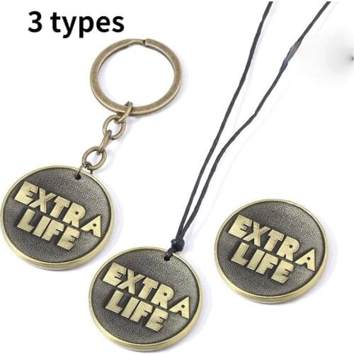 American Film Ready Player One Zinc Alloy Necklace Key chain Morro Pavilion Dump Props Commemorative Coins for Men and Women