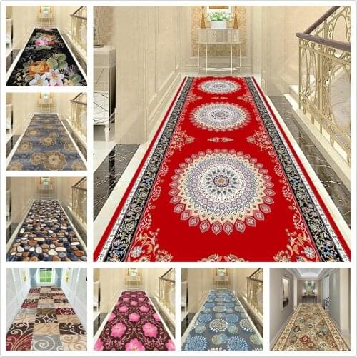 National Floral Printed Corridor Mat Area Rug Home Decor Bedside Kitchen Rugs Doormat Moroccan Style Rug Carpet for Living Room
