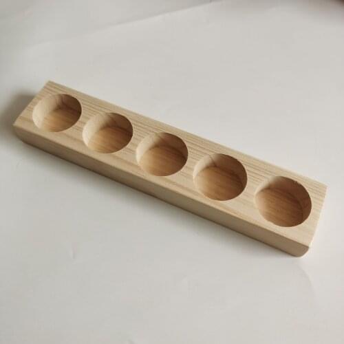 Essential Oil Wooden Storage Box Display Stand 5 Grid 15ml Bottling Finishing Table Base Friendly Desktop Decor
