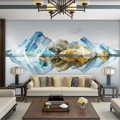 Beibehang Custom wallpaper 3d фотообои new chinese style modern art abstract zen ink landscape background wall painting обои 3d