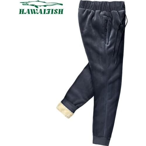 Hawaifish brand Mens Winter Pants super Warm fleece Classic sweatpants high quality cashmere Trousers For Men plus size 8XL