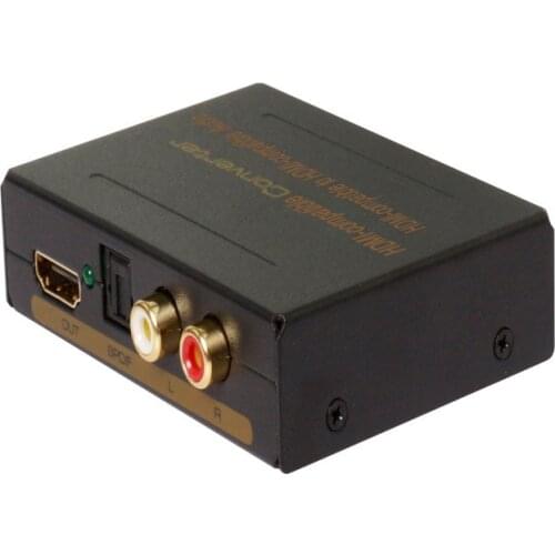 HDMI-compatible to HDMI-compatible + SPDIF + RCA L / R Audio Extractor Converter Optical SPDIF+RCA L/R Audio Splitter