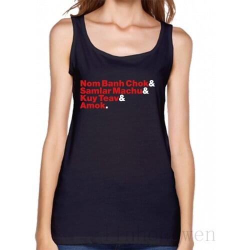 Cambodian Khmer Street Food Tank Top Spring Basic Solid S-3xl Novelty Anti-Wrinkle Tops Fashion Personalized Vest
