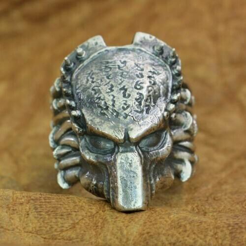 Huge Predator Ring 925 Sterling Silver Mens Punk Ring TA208 US Size 9~15 (Open Size, But Hard to Adjust Size without tool)