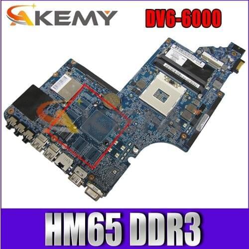 665345-001 665345-601 Laptop motherboard For HP Pavillion DV6-6000 Notebook Mainboard 11A39-2 HM65 216-0809000 DDR3