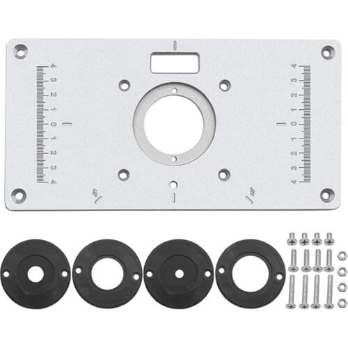 Multifunctional Aluminium Router Table Insert Plate Electric Wood Milling Trimming Machine Flip Plate For Woodworking Work Bench