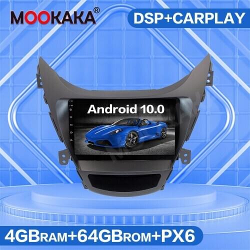 4G SIM LTE Android 10.0 64GB Car GPS Navigation Radio For Hyundai Elantra 2011-2013 Multimedia Player Headunit Audio Auto Stereo
