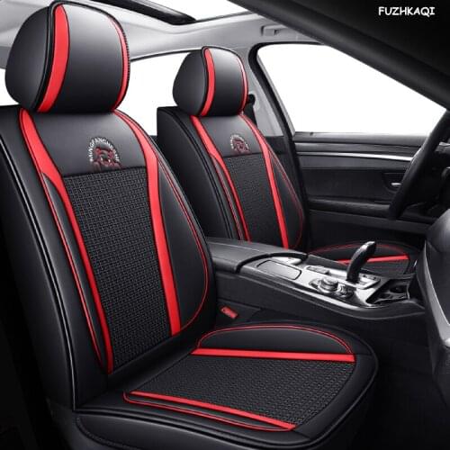 FUZHKAQI Ice silk car seat cover set For Mitsubishi Lancer Outlander Pajero Eclipse Zinger CROWN automobiles car accessories