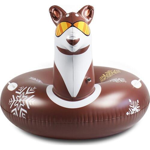 2 In 1 Inflatable Sleigh Inflatable Swimming Cushion With Handle Multifunctional Sled Swimming Tools Outdoor Sports